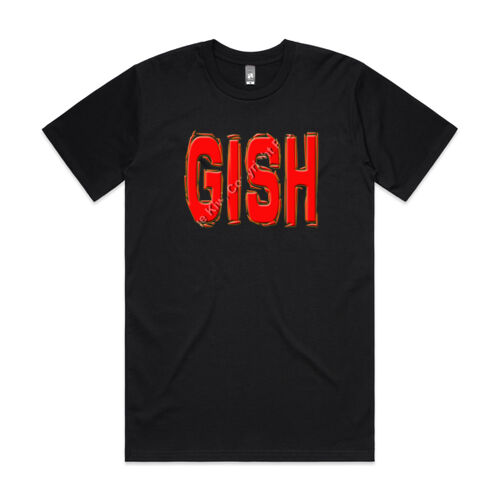 GISH in red on classic tee shirt Thumbnail